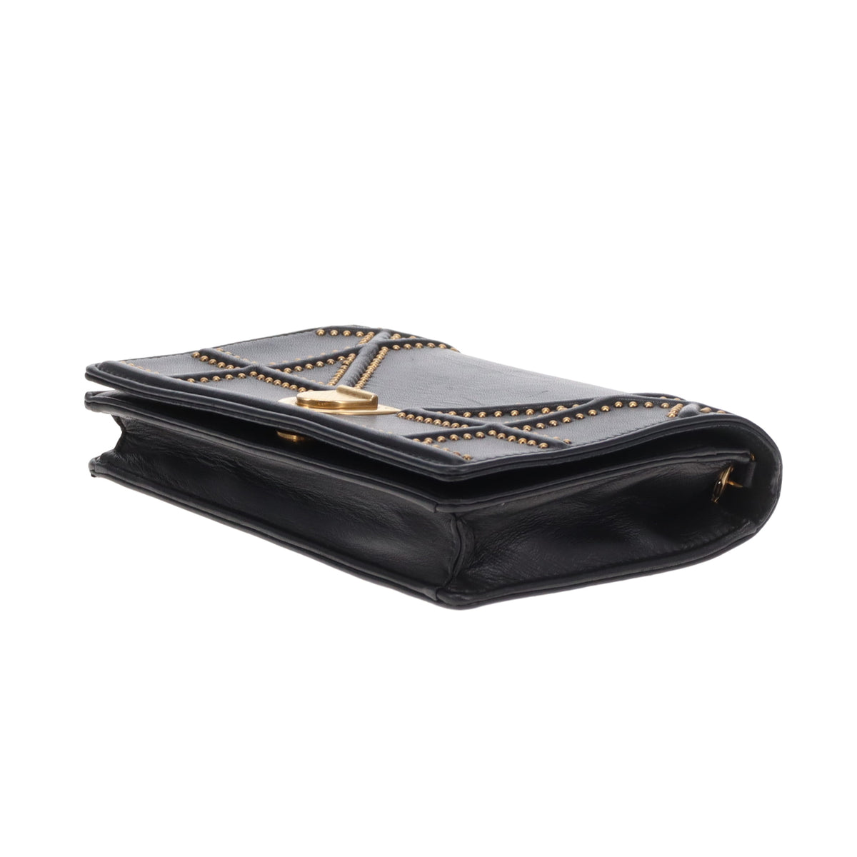 Dior Diorama Wallet on Chain Black Studded