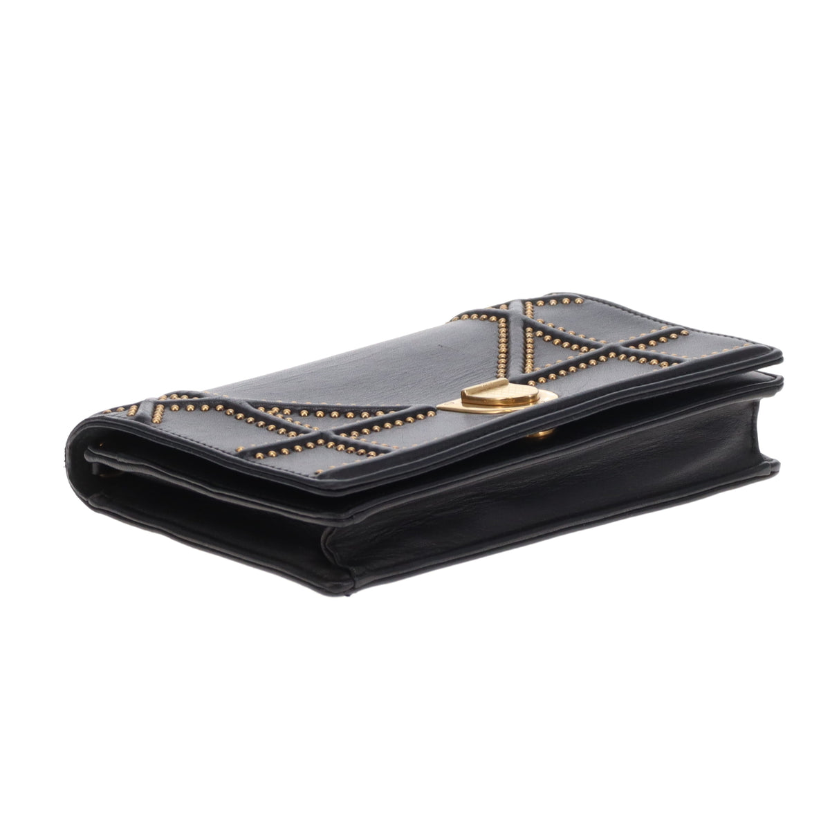 Dior Diorama Wallet on Chain Black Studded