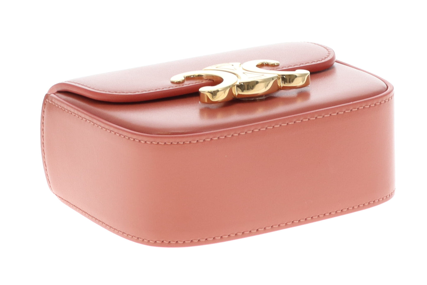 Celine Coral Red Canyon Shiny Calfskin Mini Claude 2023