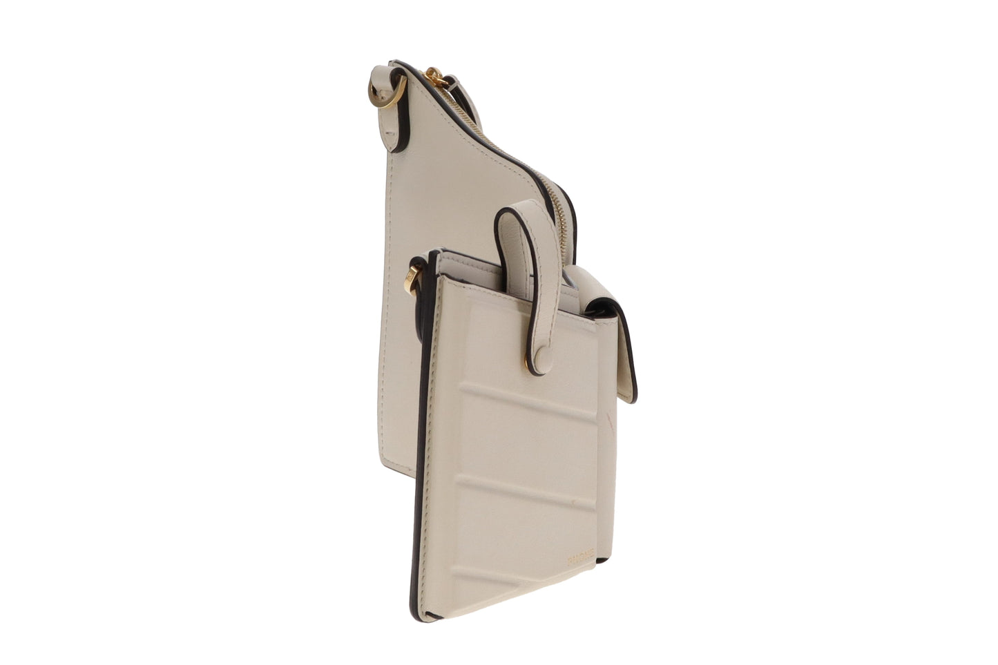 Fendi White Bustine 3 Pockets Crossbody Bag