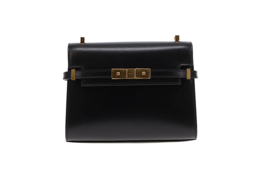 Saint Laurent Manhattan Mini Black Box Leather Shoulder Bag