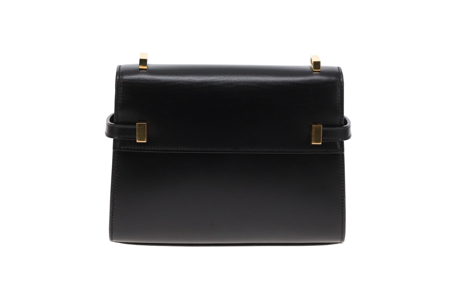 Saint Laurent Manhattan Mini Black Box Leather Shoulder Bag