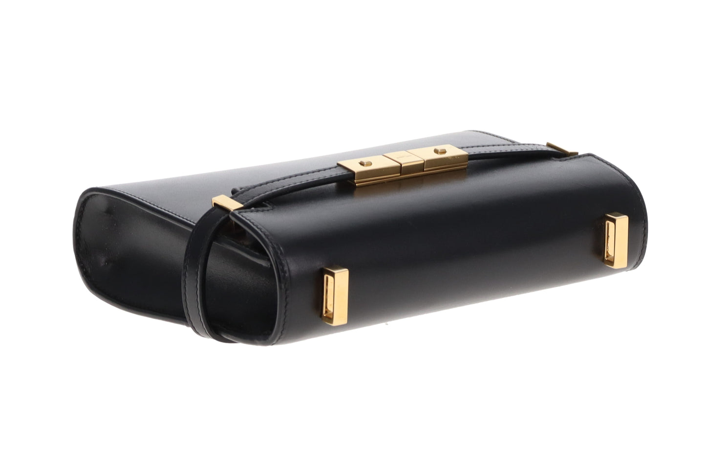 Saint Laurent Manhattan Mini Black Box Leather Shoulder Bag