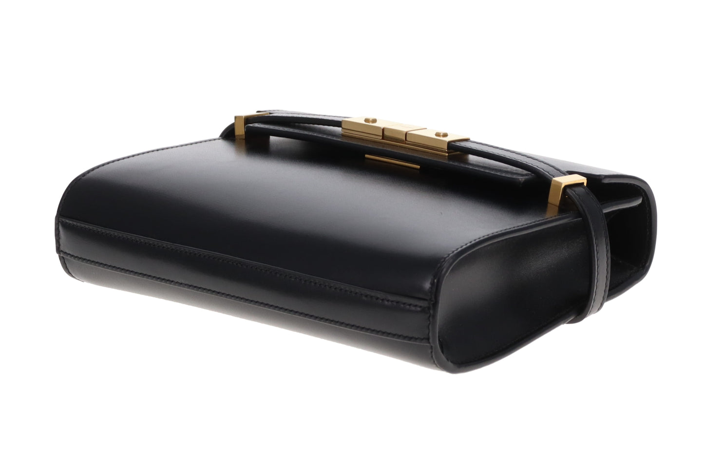 Saint Laurent Manhattan Mini Black Box Leather Shoulder Bag