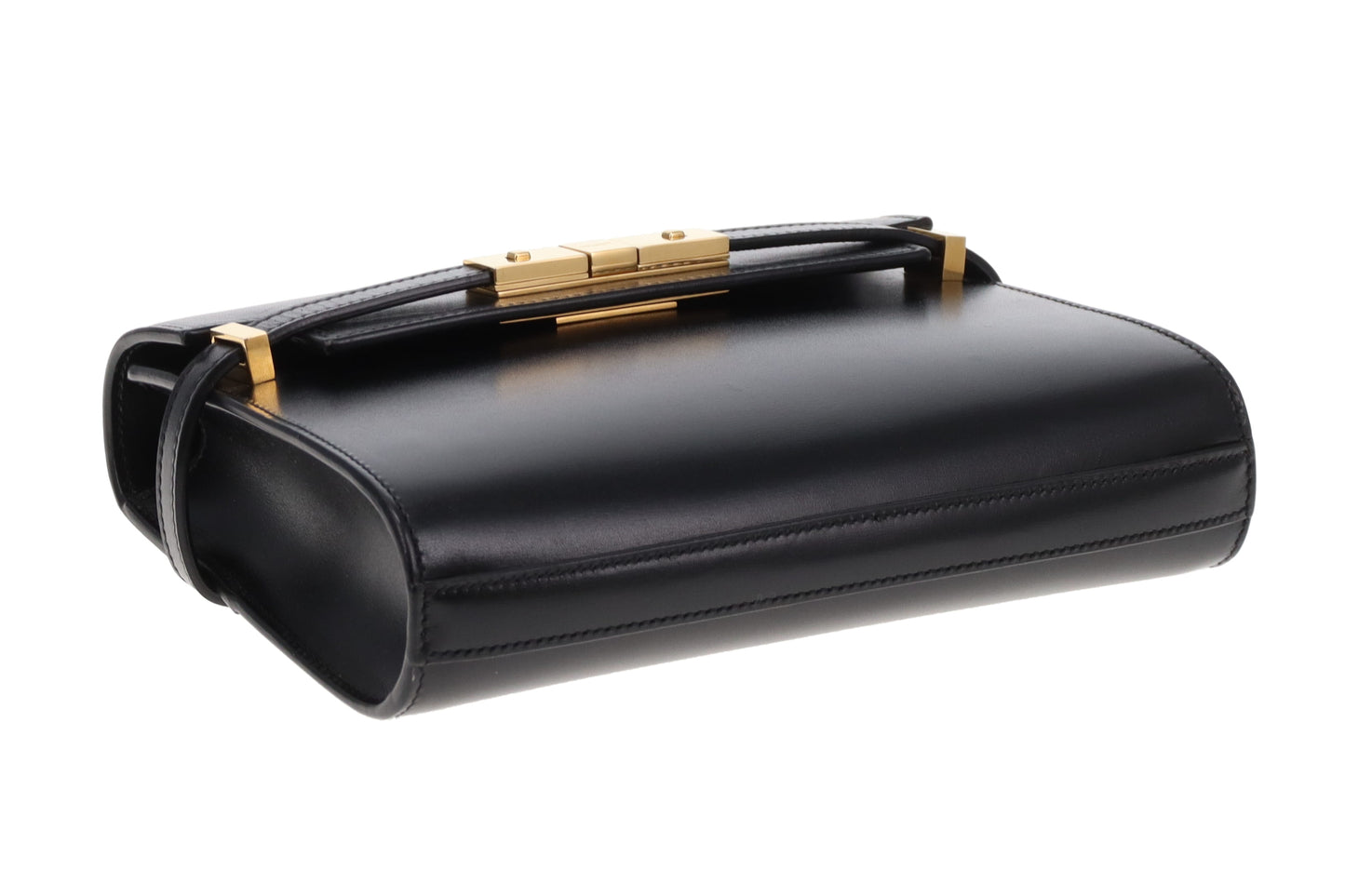 Saint Laurent Manhattan Mini Black Box Leather Shoulder Bag