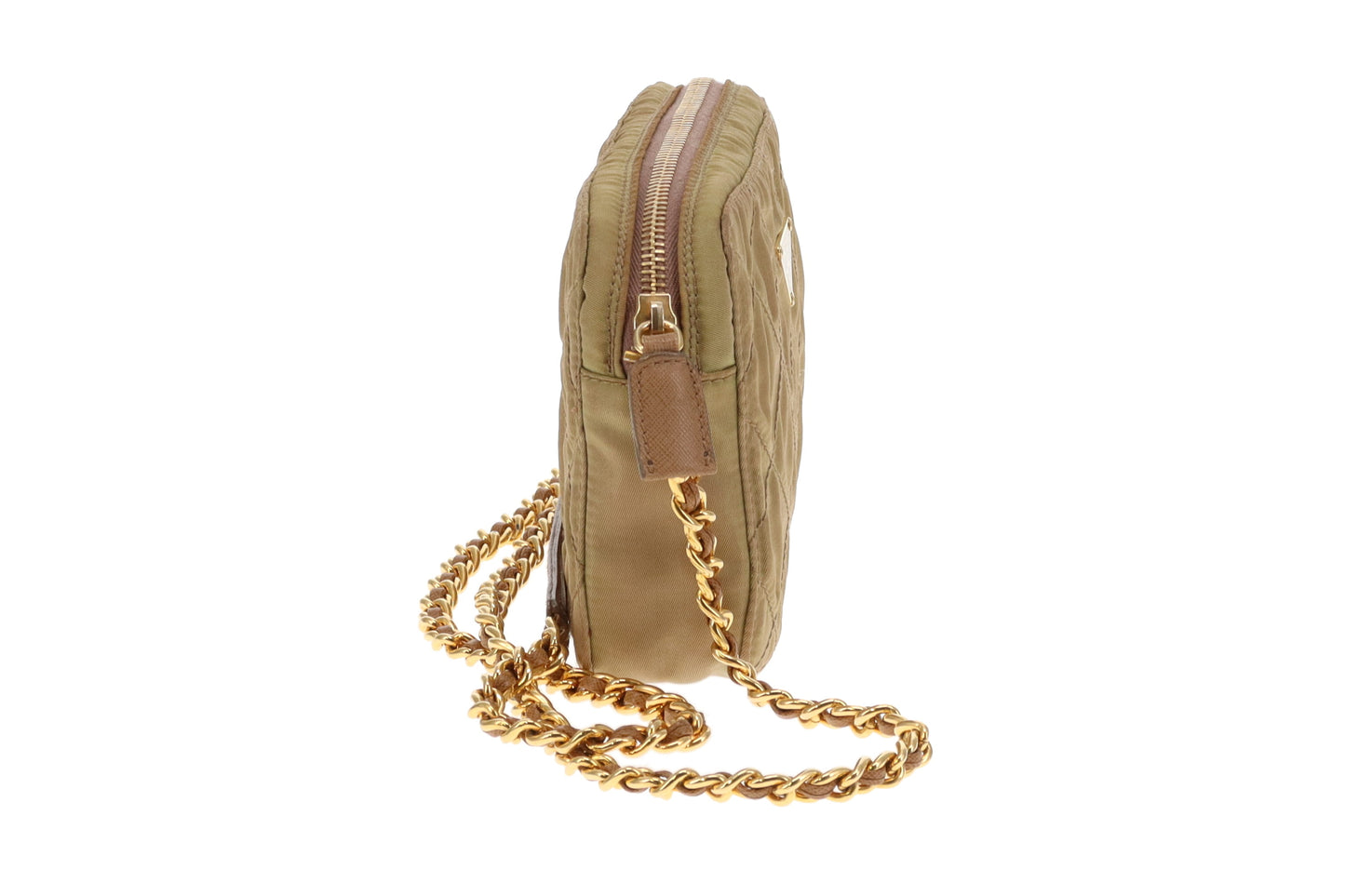 Prada Camera Bag Mini Gold Quilted Nylon