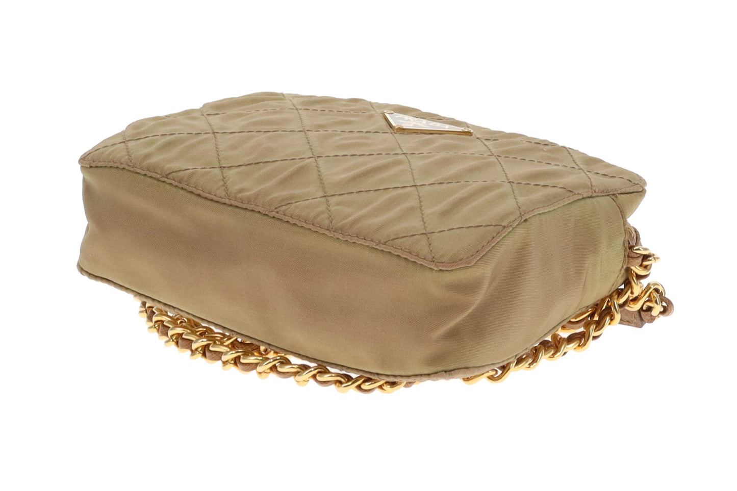 Prada Camera Bag Mini Gold Quilted Nylon