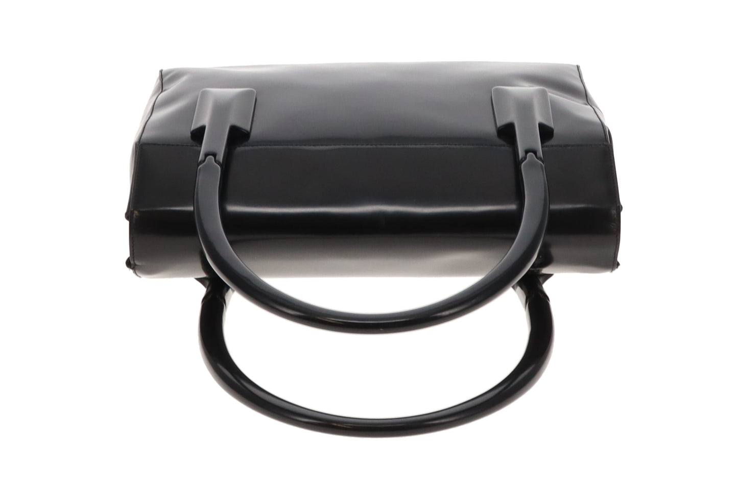 Prada Top Handle Bag Black Smooth Leather