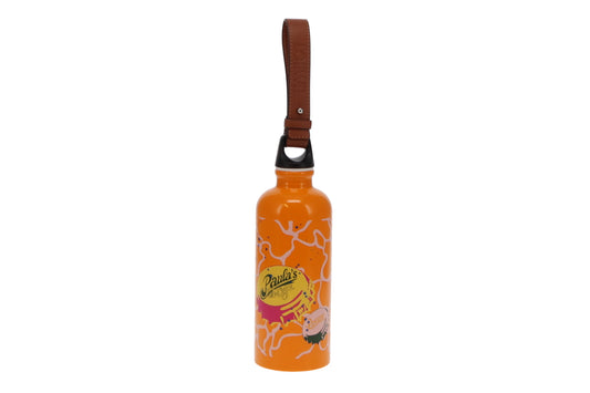 Loewe Water Bottle "Paula's Ibiza " Orange Aluminium With Leather Handle 2