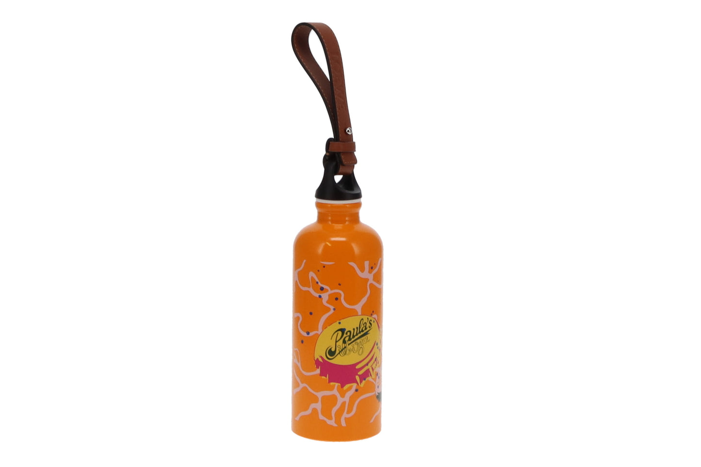 Loewe Water Bottle "Paula's Ibiza " Orange Aluminium With Leather Handle 1