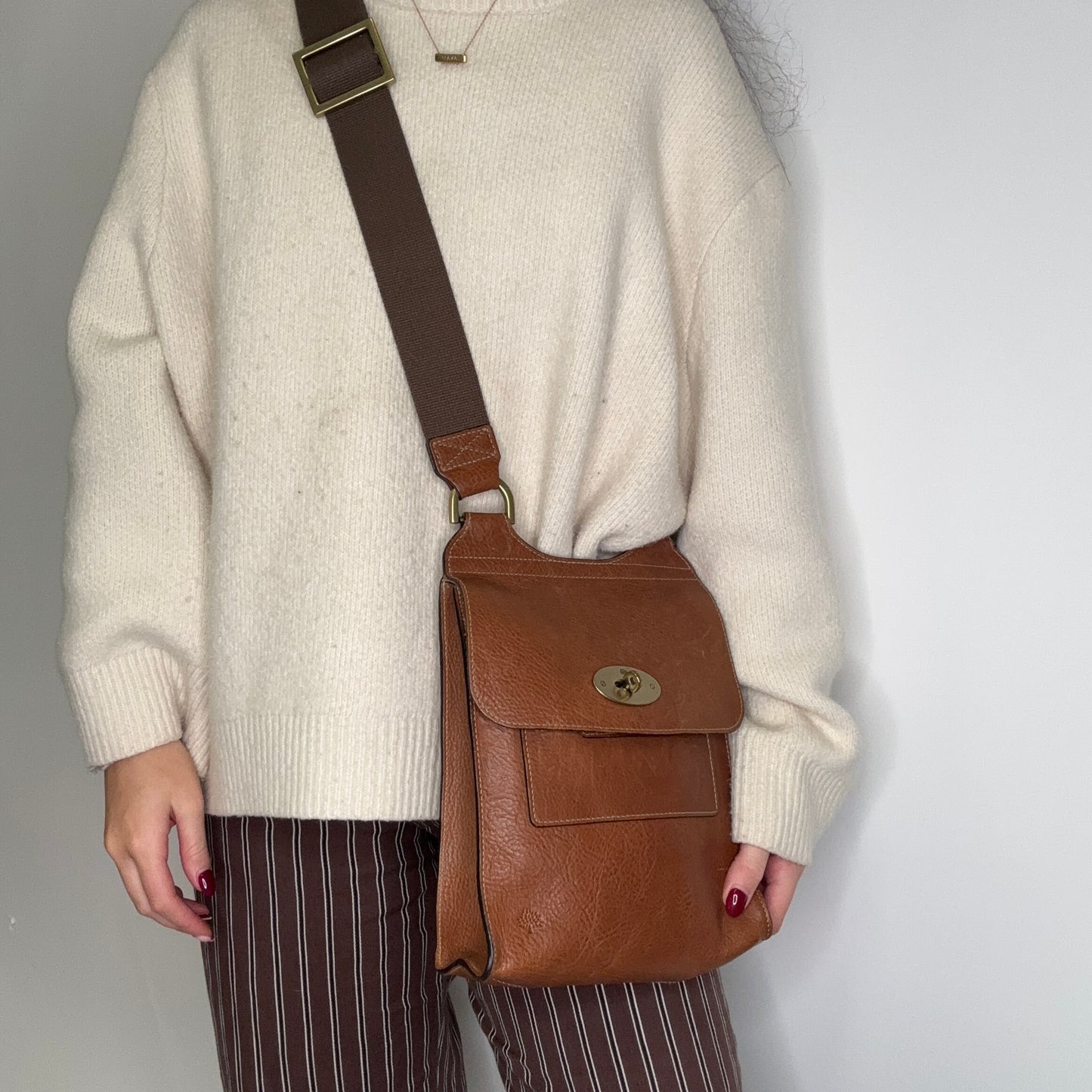 Mulberry Antony Oak Leather Brass HW