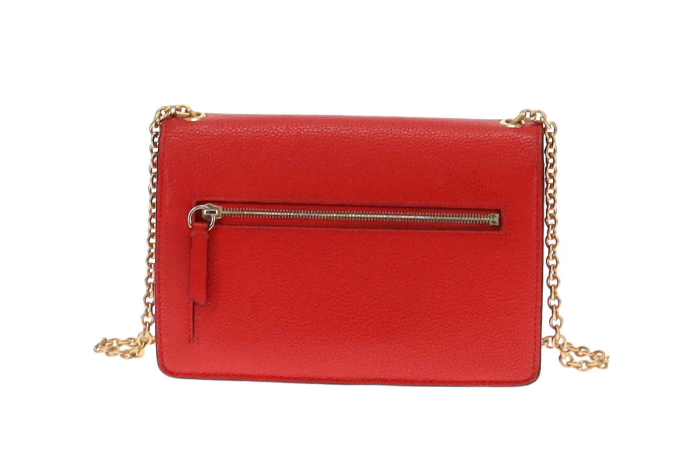Mulberry Red Small Classic Grain Small Darley Chain Flap Bag