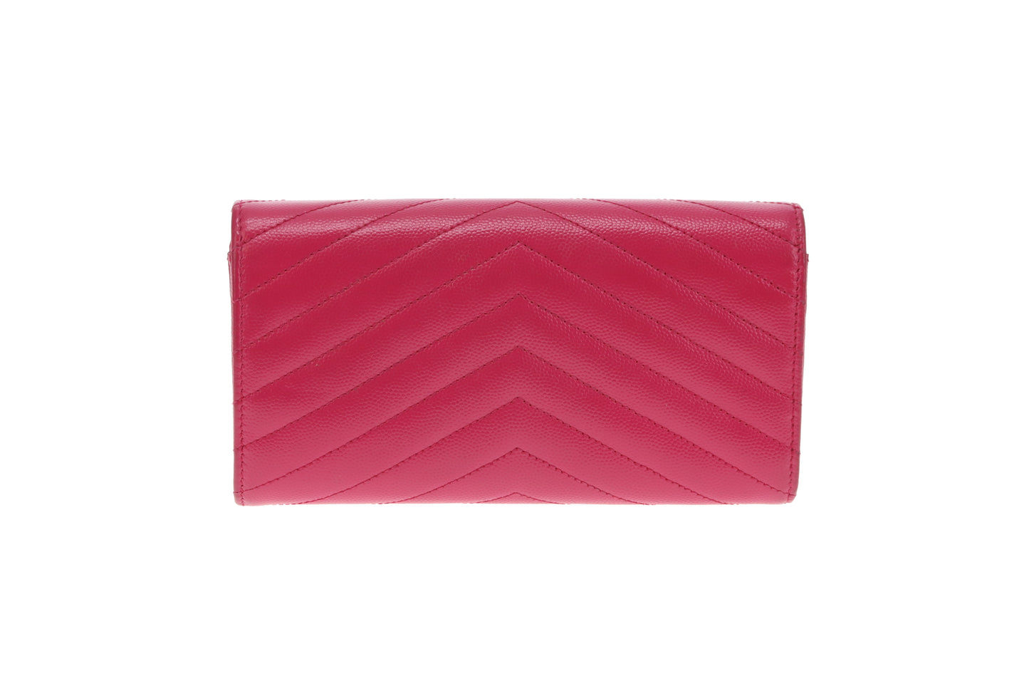 Saint Laurent Cassandre Long Flap Wallet Pink GHW 2022