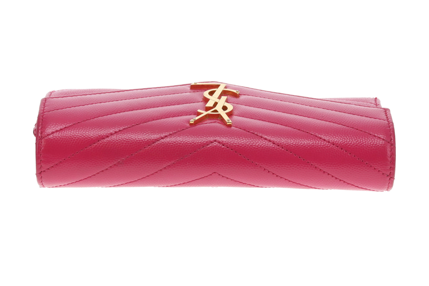 Saint Laurent Cassandre Long Flap Wallet Pink GHW 2022
