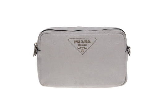 Prada Dual Strap Double Zip Camera Bag Vitello Daino crossbody bag