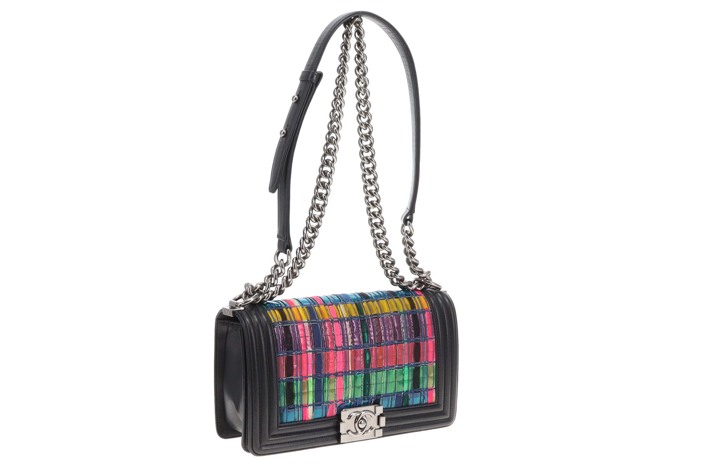 Chanel Boy Bag Old Medium Seasonal Multicolour Panels 2014