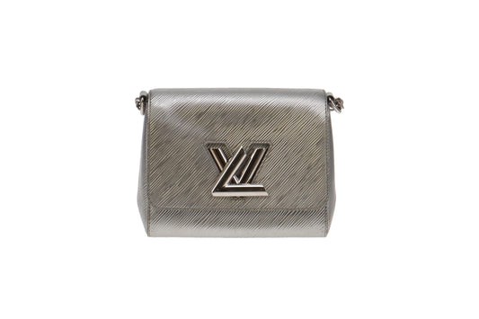 Louis Vuitton Metallic Silver Epi Leather Twist PM SR4145