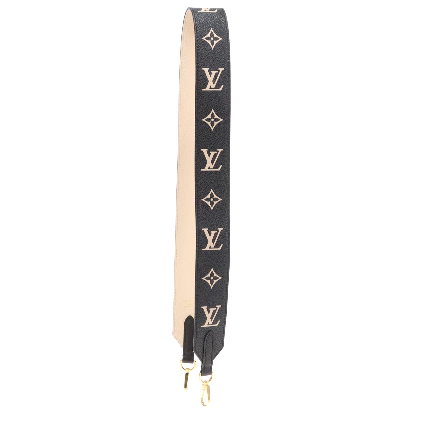 Louis Vuitton Strap For Shoulder Bags In Noir & Beige Monogram