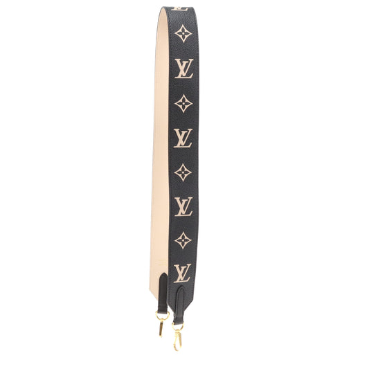 Louis Vuitton Strap For Shoulder Bags In Noir & Beige Monogram