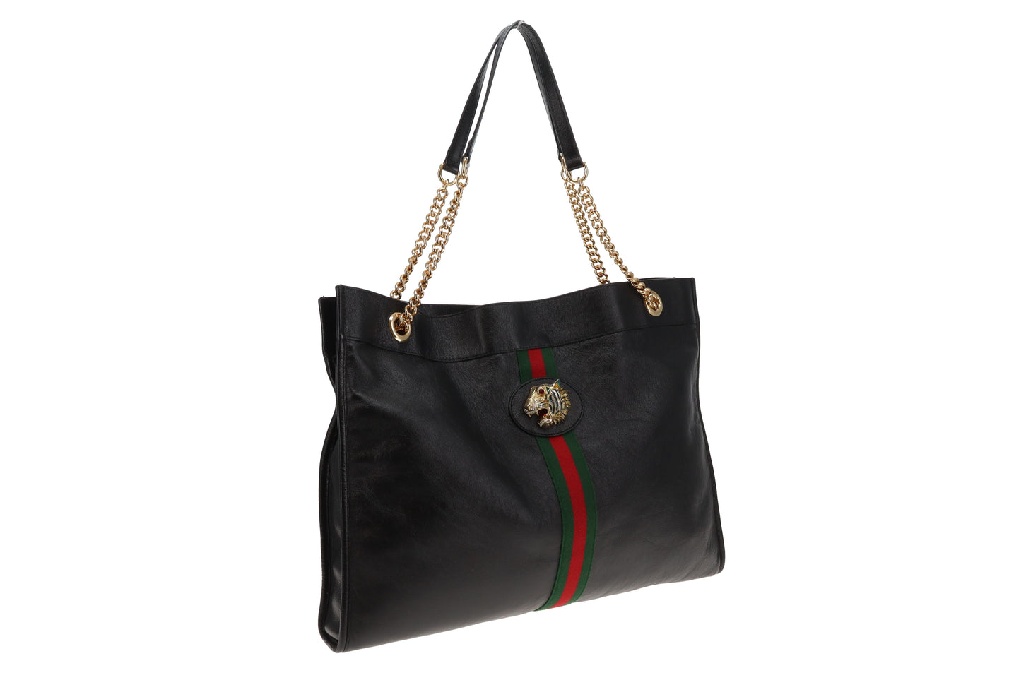 Gucci Rajah Tiger Head Black Tote