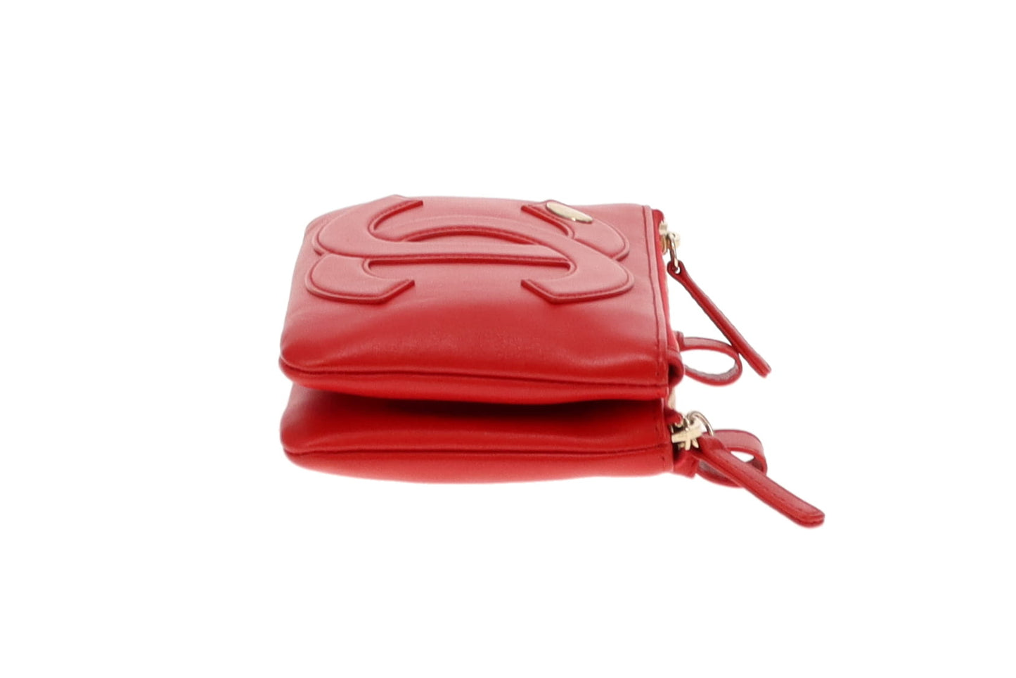 Chanel Red Lambskin CC Mania Belt Bag 2019