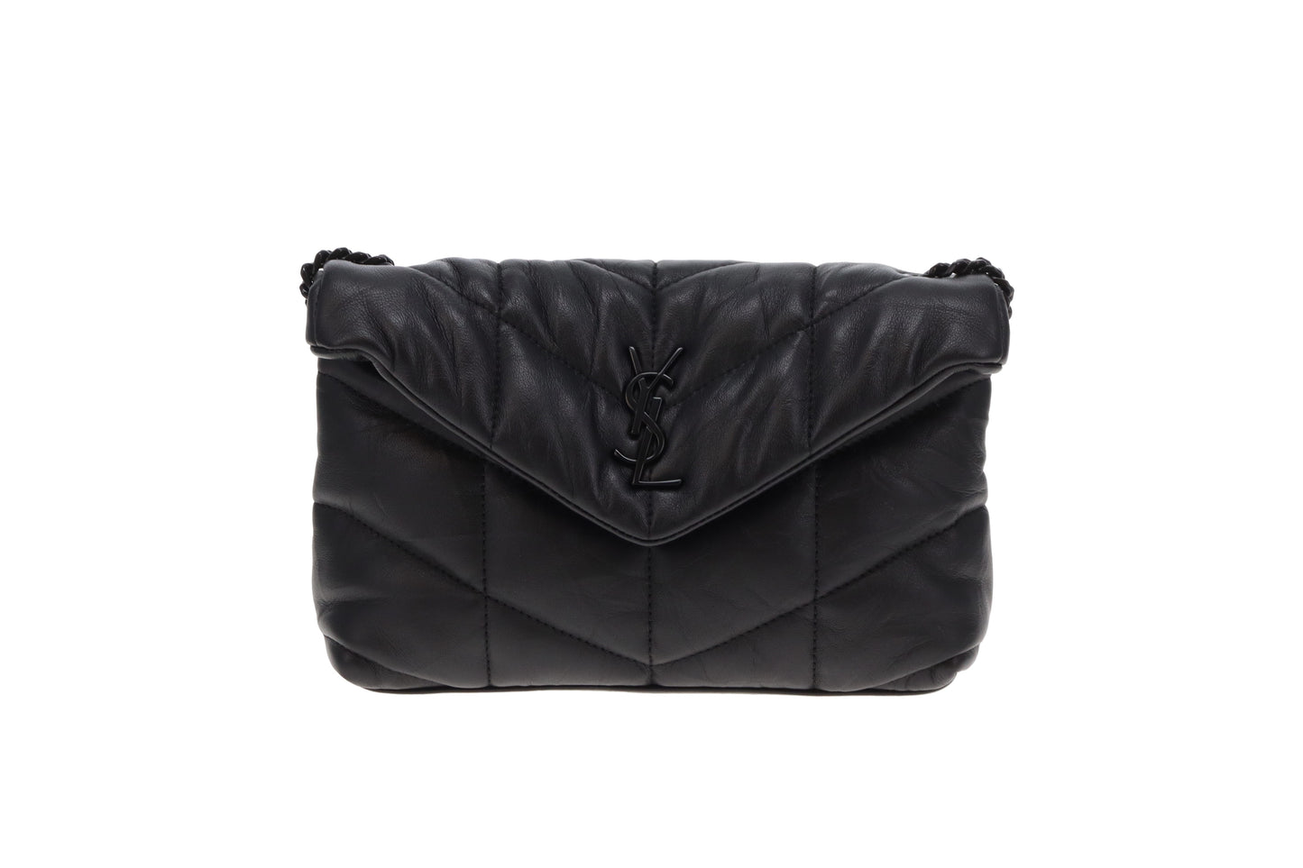 Saint Laurent Puffer Toy Chain Bag All Black 2020
