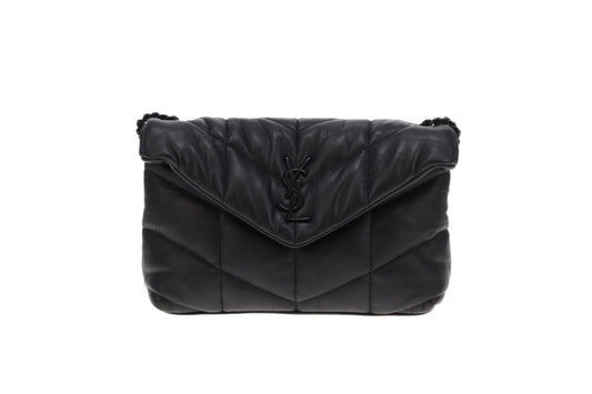 Saint Laurent Puffer Toy Chain Bag All Black 2020