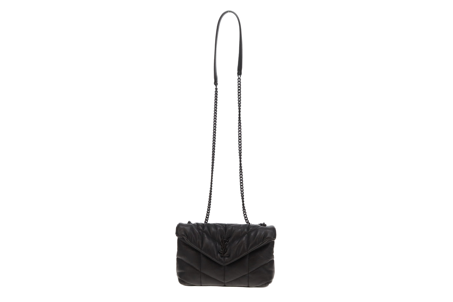 Saint Laurent Puffer Toy Chain Bag All Black 2020