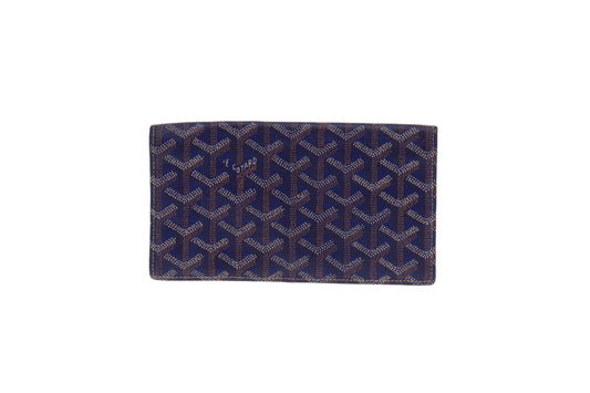 Goyard Navy Goyardine Long Bi-Fold Wallet