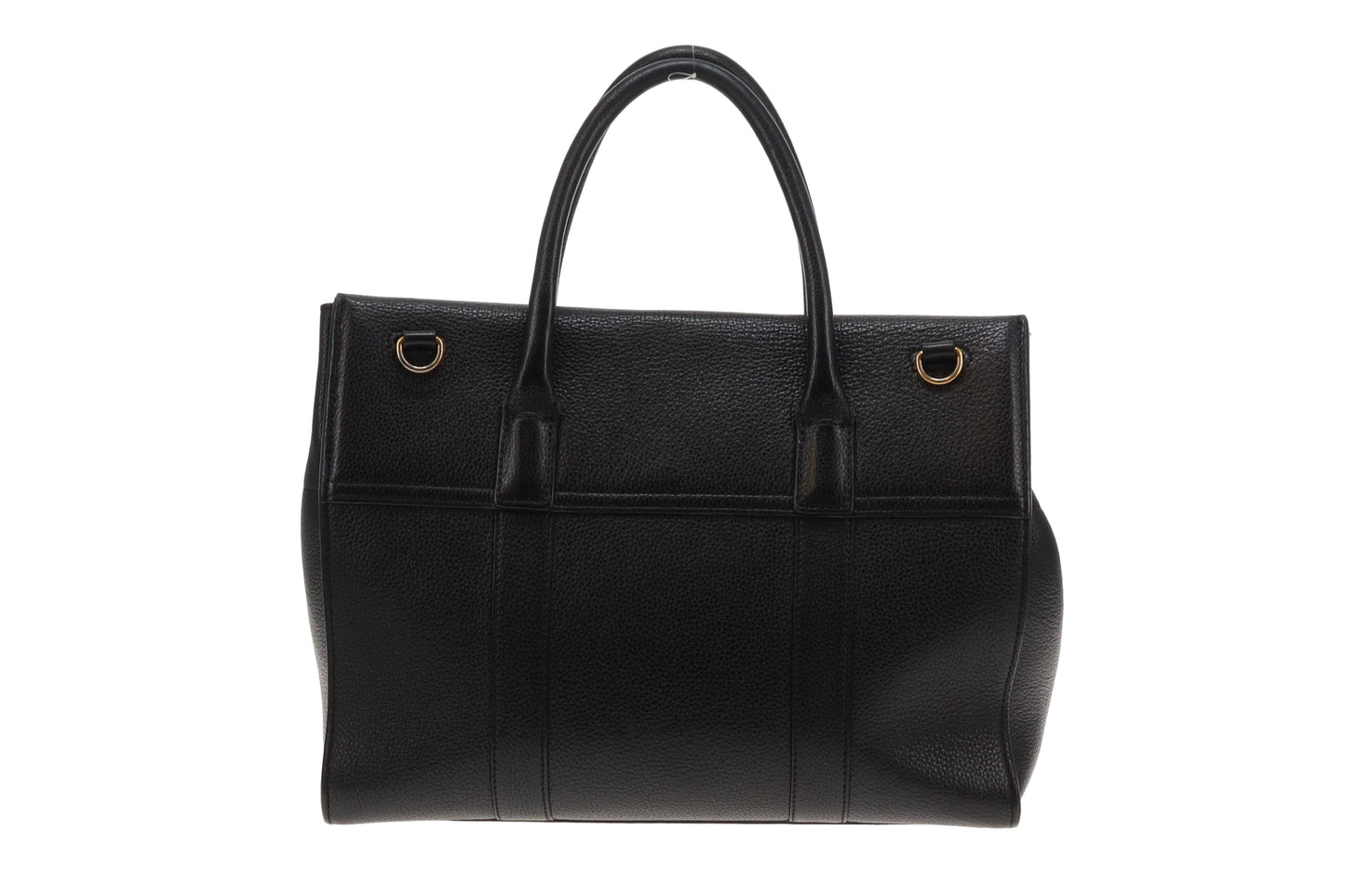 Mulberry Bayswater Satchel With Strap Black Grained Leather GH