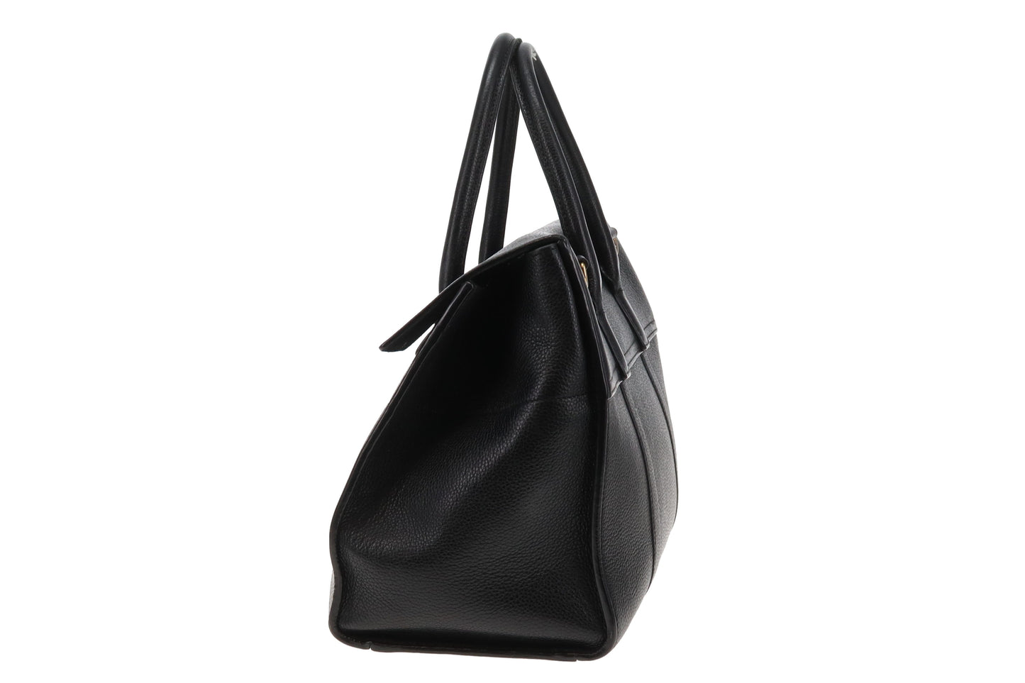 Mulberry Bayswater Satchel With Strap Black Grained Leather GH