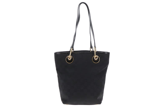 Gucci Bucket Bag GG Black Canvas