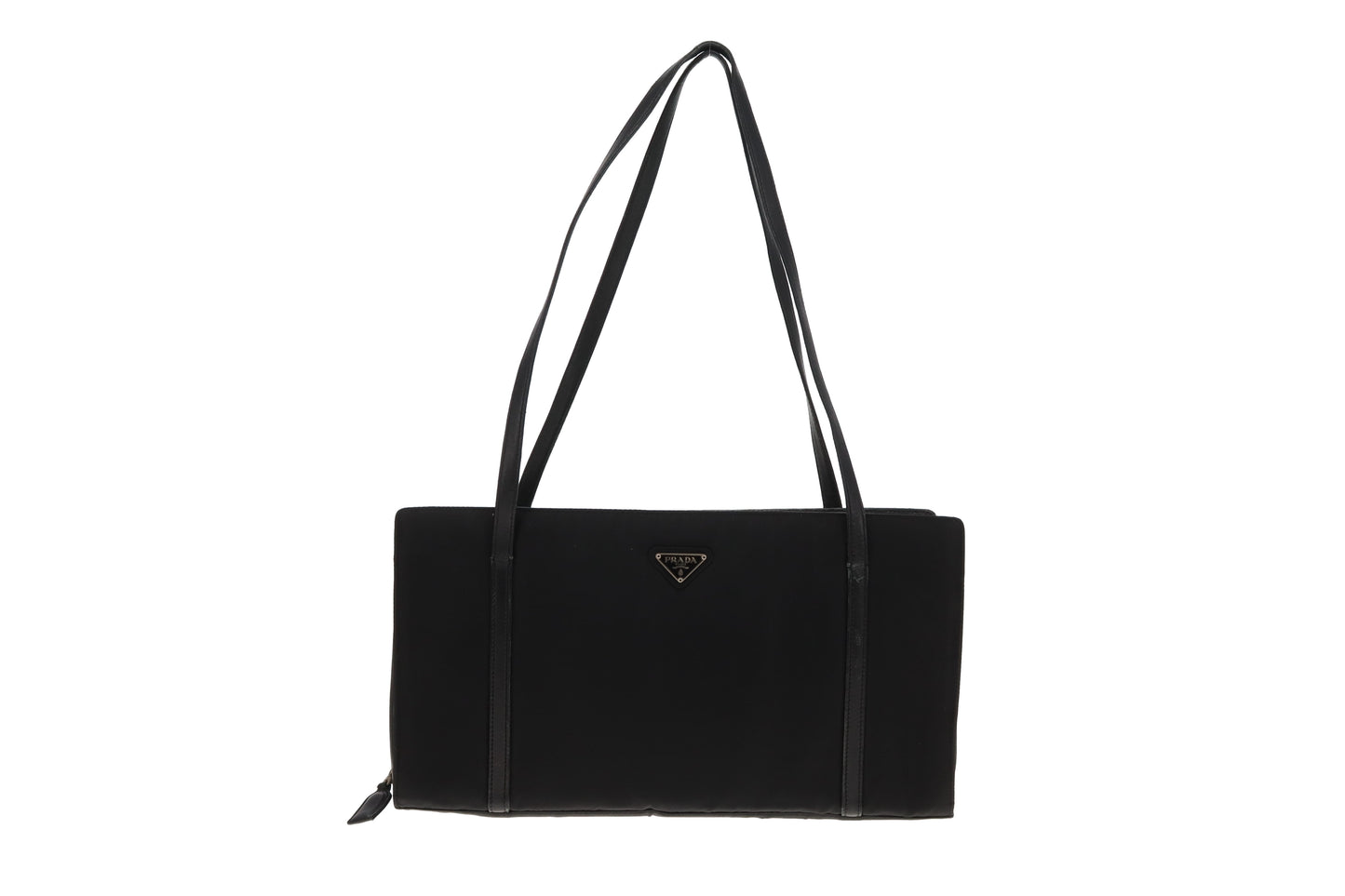 Prada Rectangle Vintage Black Nylon Shoulder Bag