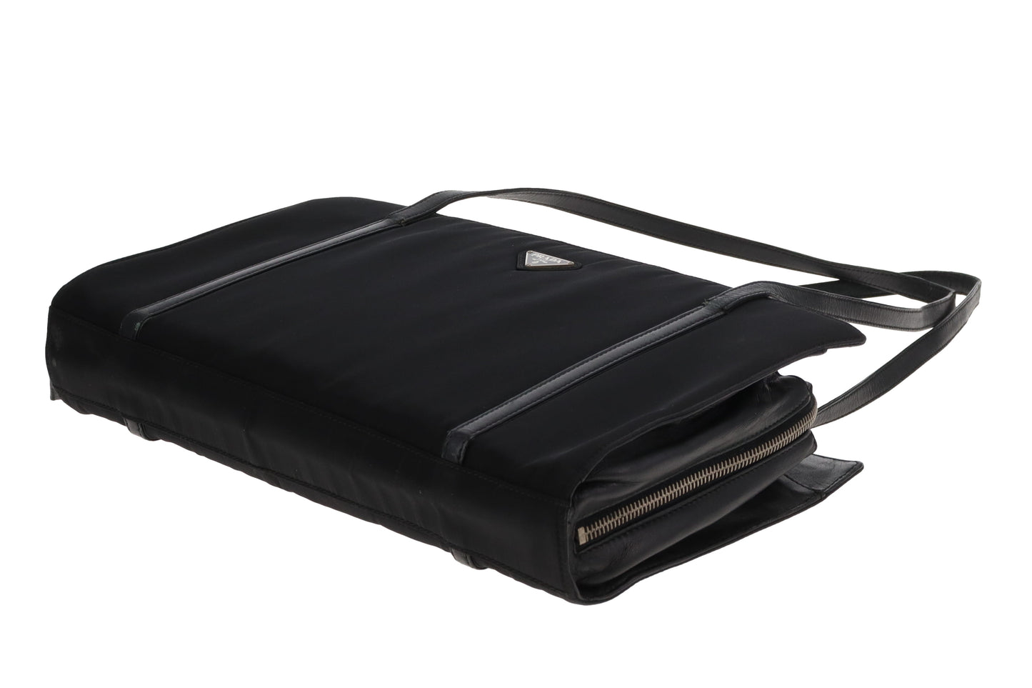 Prada Rectangle Vintage Black Nylon Shoulder Bag