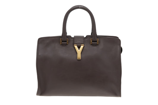 Saint Laurent Cabas Y Tote Grey Leather 2013