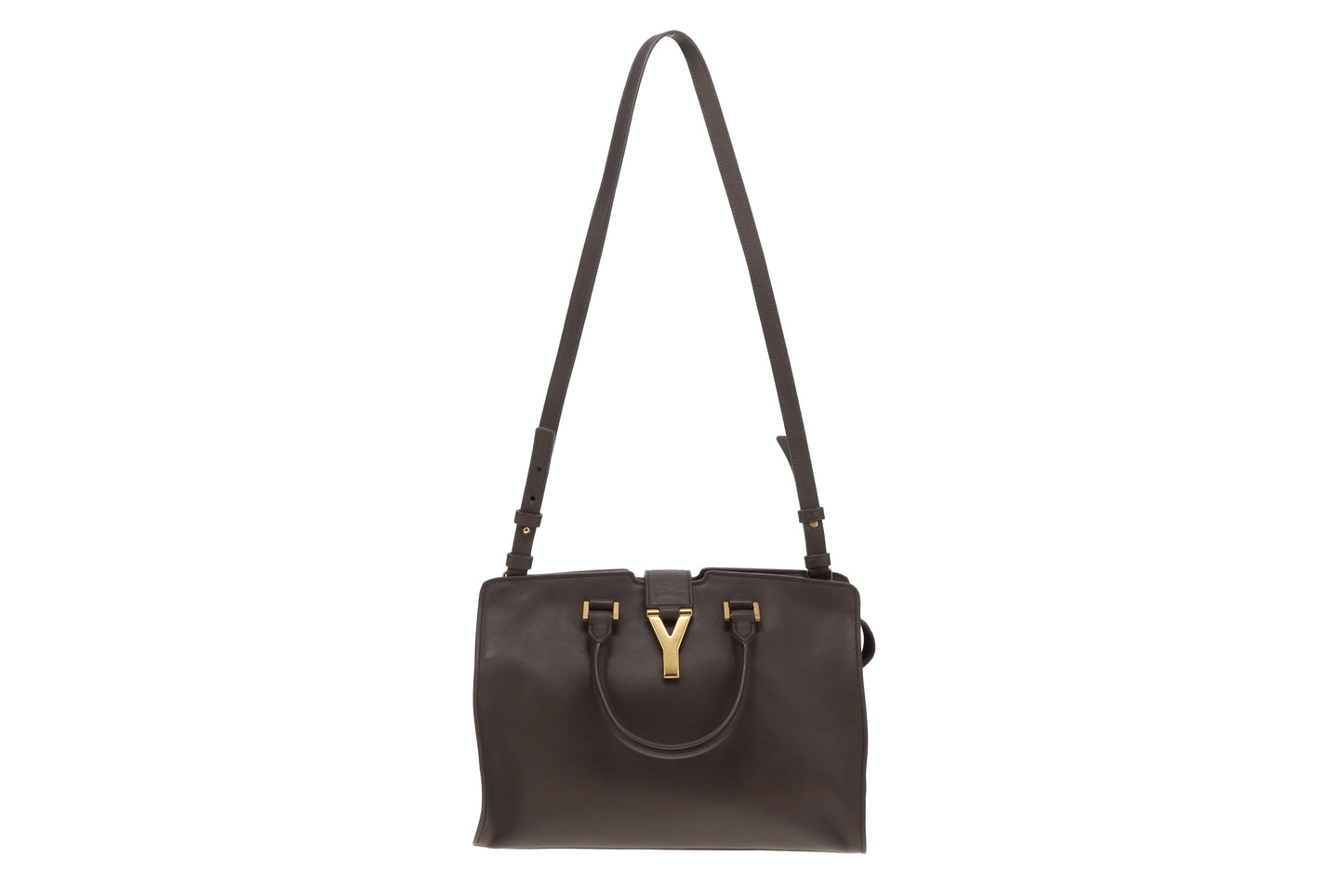 Saint Laurent Cabas Y Tote Grey Leather 2013