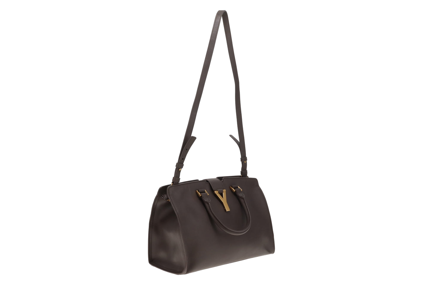 Saint Laurent Cabas Y Tote Grey Leather 2013