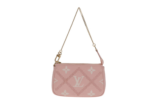 Louis Vuitton Mini Pochette Accessoires Broderies Pink Monogram