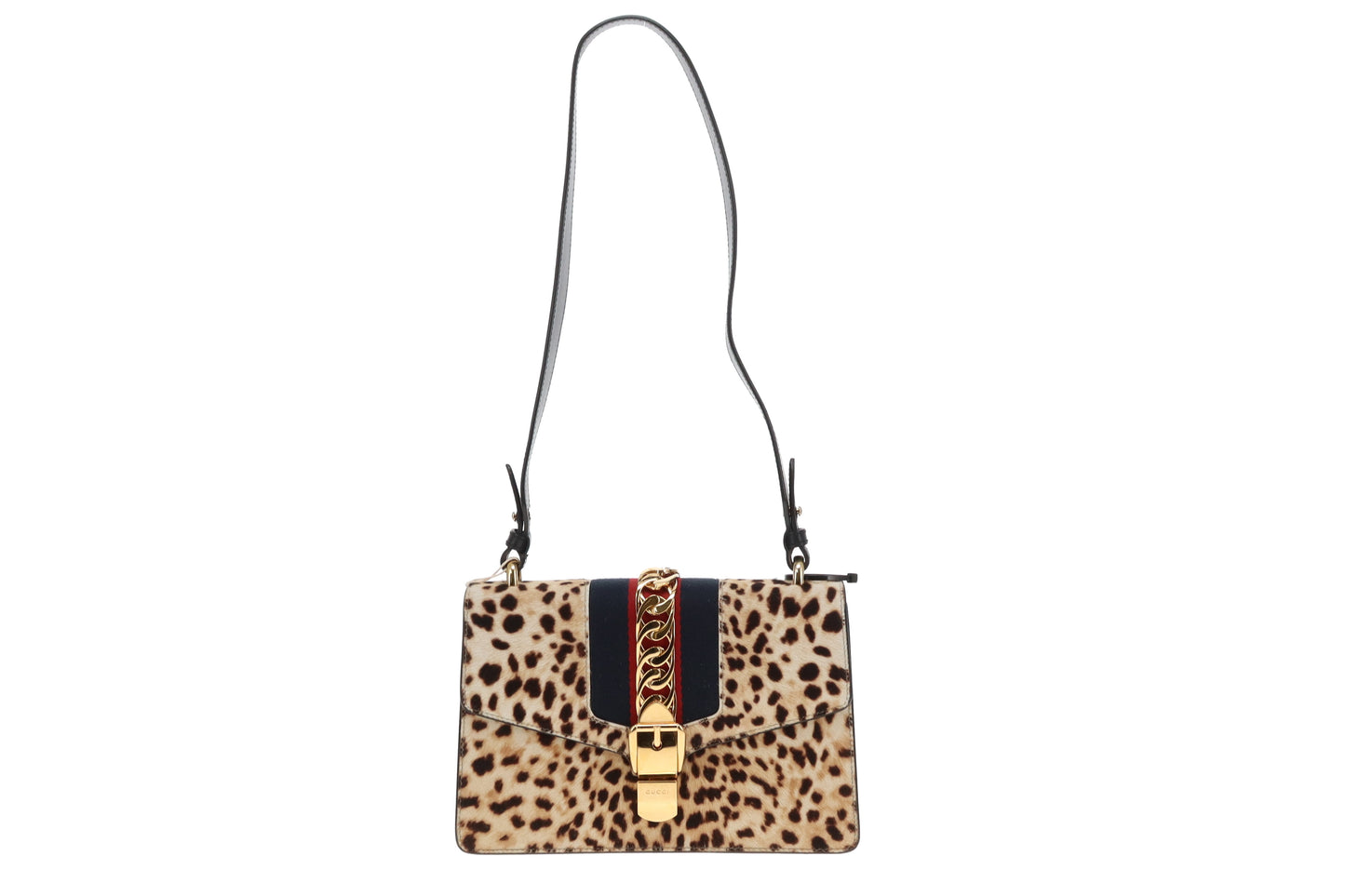Gucci Sylvie Small Leopard Print Bag