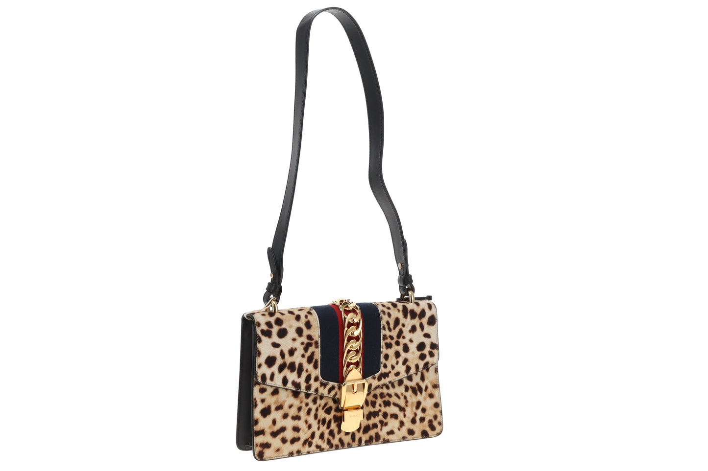 Gucci Sylvie Small Leopard Print Bag