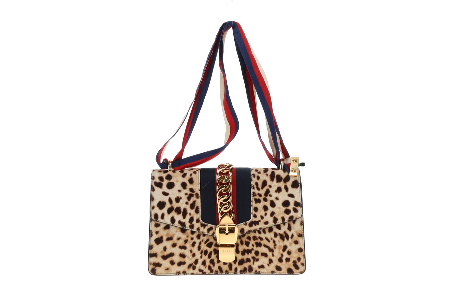 Gucci Sylvie Small Leopard Print Bag