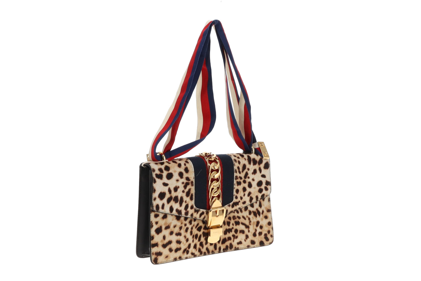 Gucci Sylvie Small Leopard Print Bag