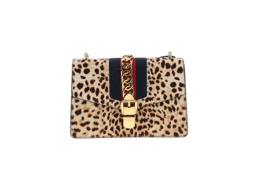 Gucci Sylvie Small Leopard Print Bag