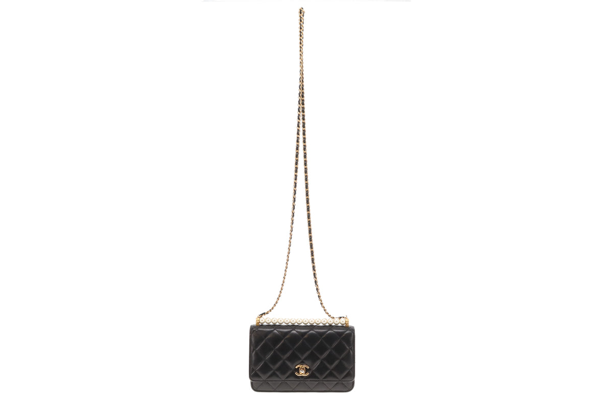 Chanel Chic Pearls Wallet on Chain Black Lambskin