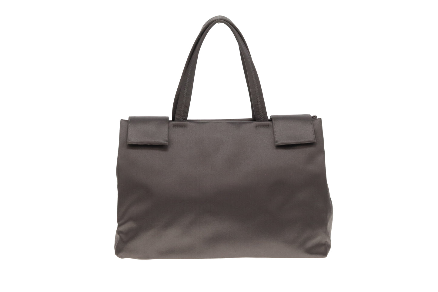 Prada Top Handle Bag Silver Satin