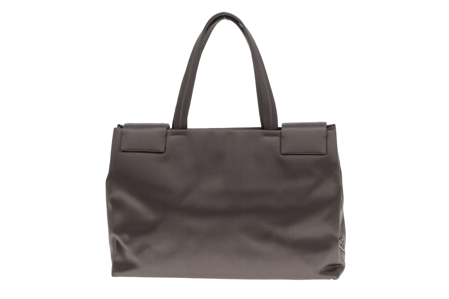Prada Top Handle Bag Silver Satin