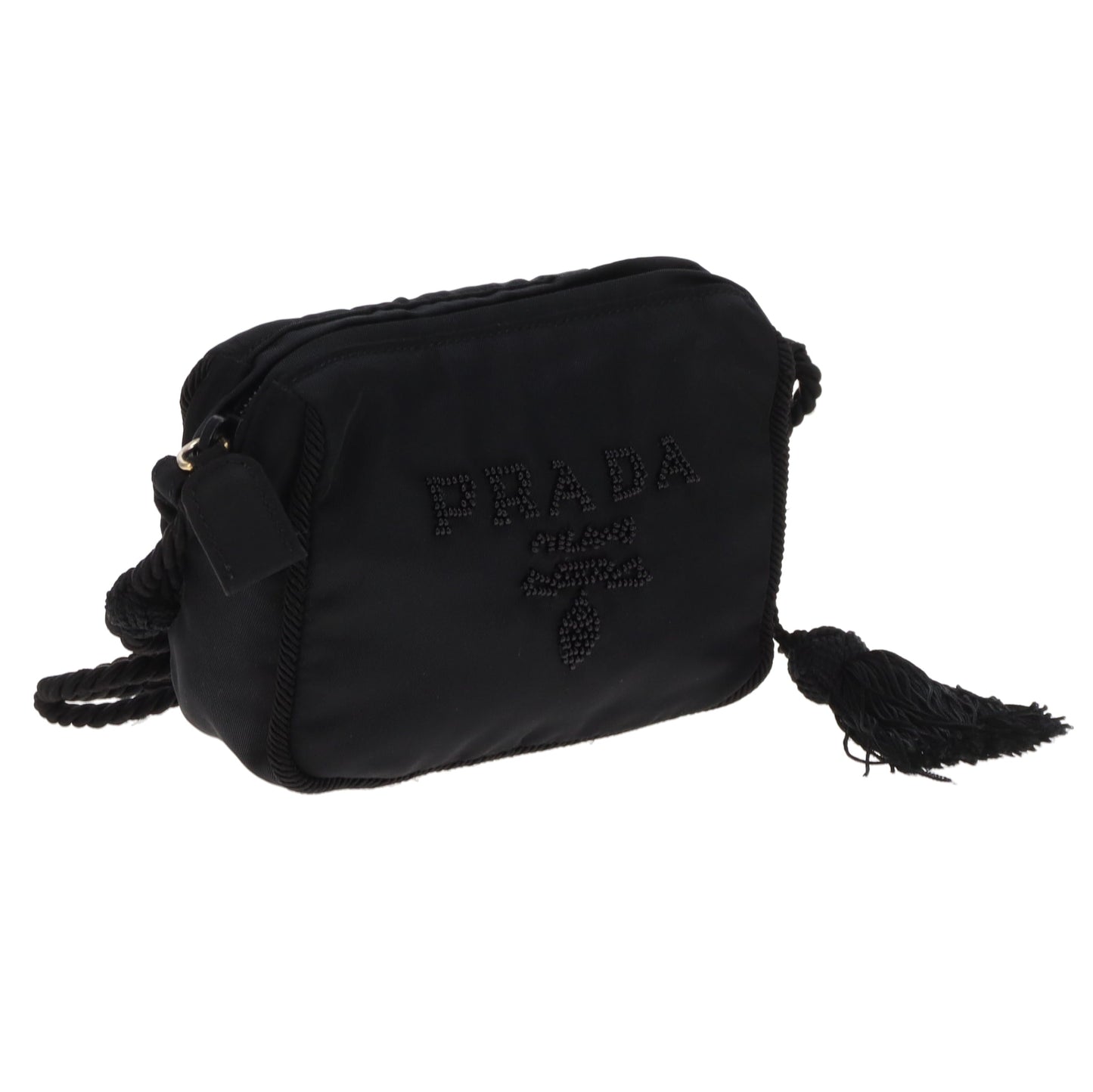 Prada Camera Bag Mini Black Beaded