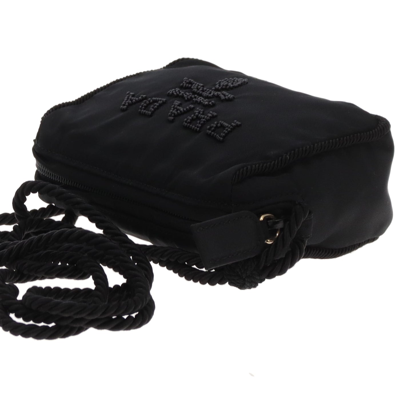 Prada Camera Bag Mini Black Beaded