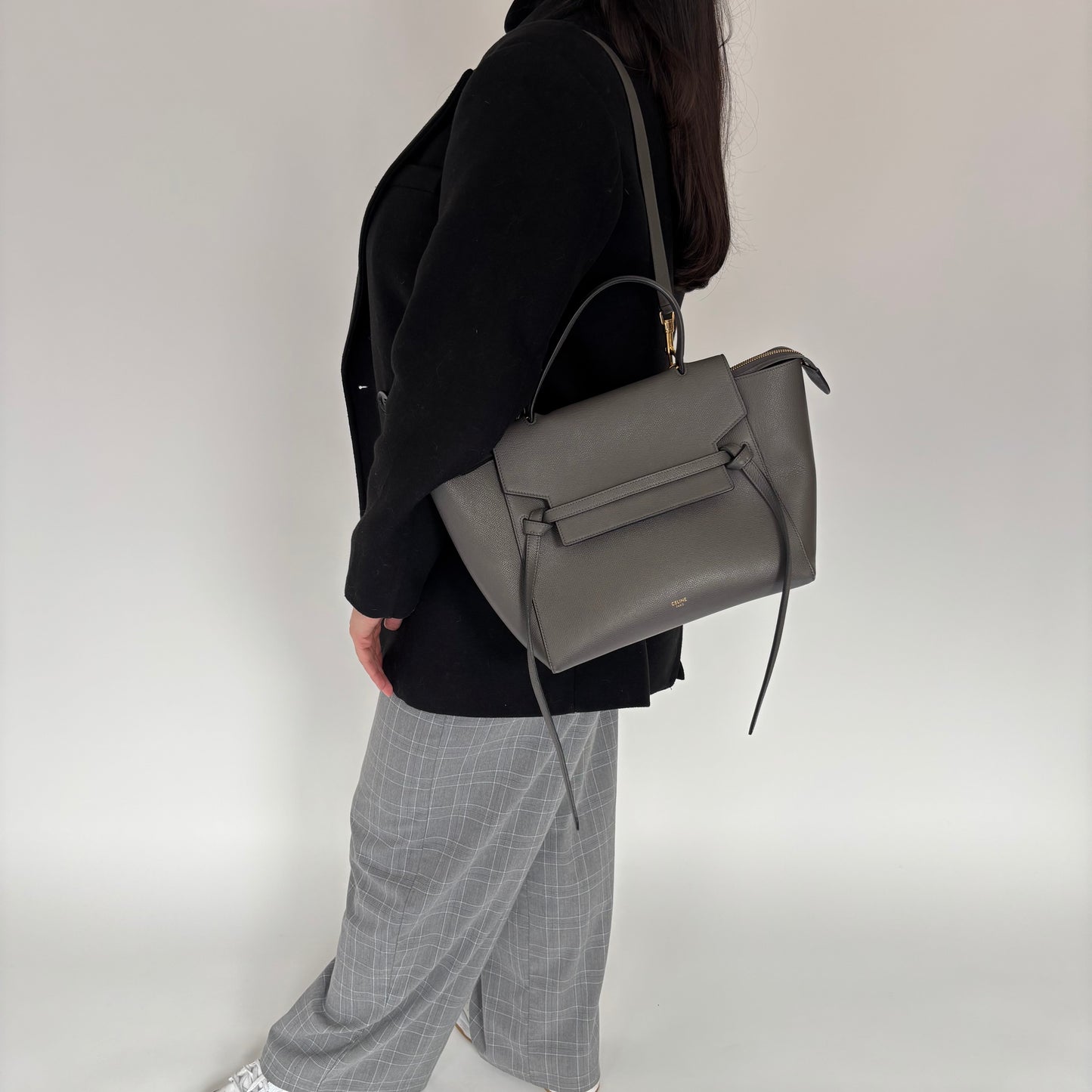 Celine Mini Belt Bag Grey