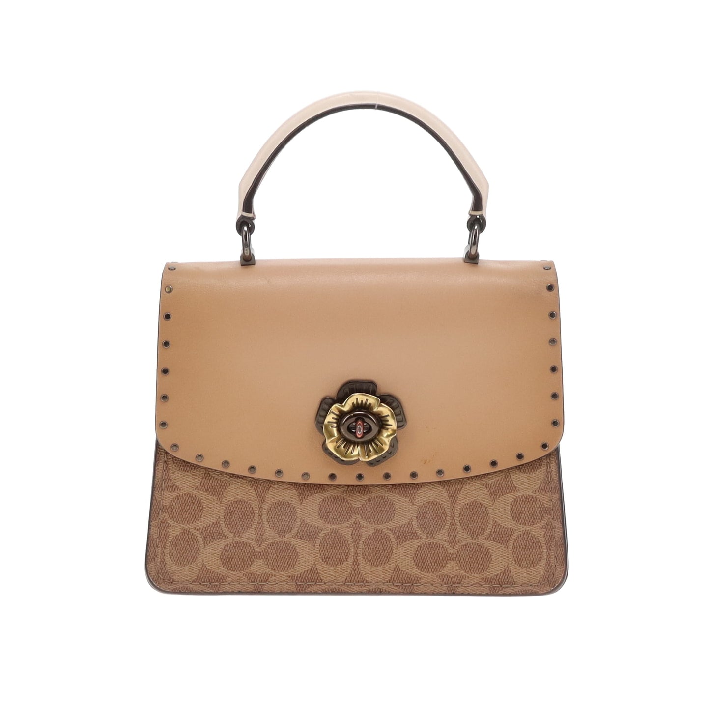 Coach Parker Signature Top Handle Bag With Crossbody Strap